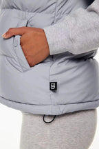 Cropped Puffer Vest with Matte Finish - View 8 | TEVQA