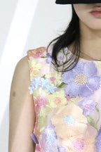 Floral applique crop top and mini skirt set - View 10 | TEVQA