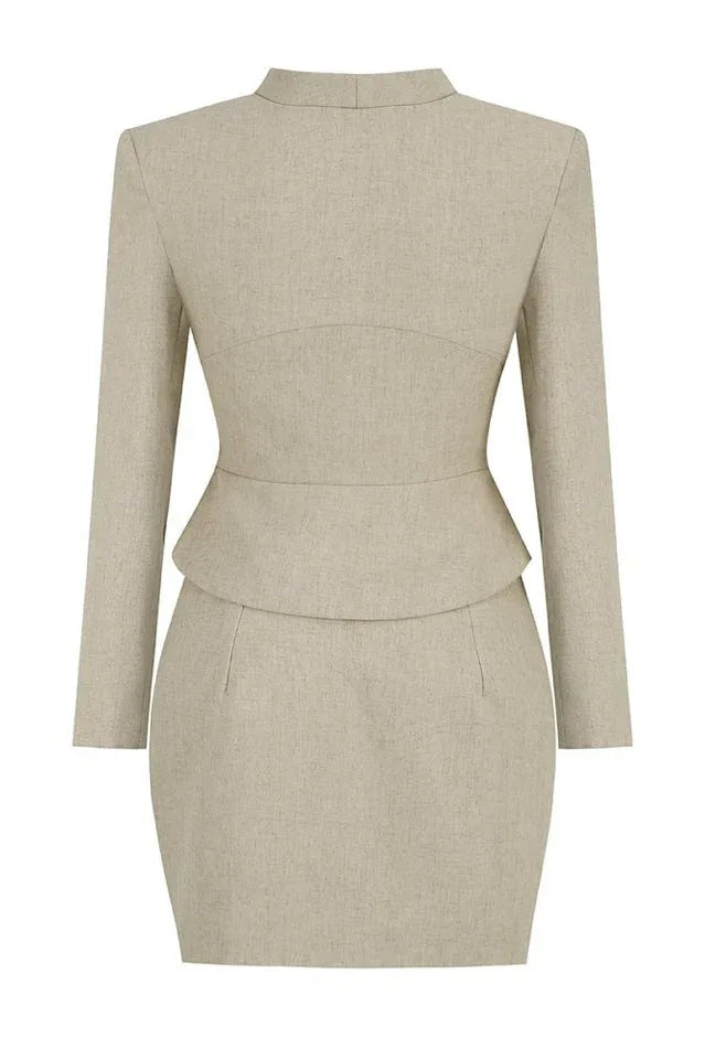Women's suit set with blazer and skirt - View 6 | TEVQA