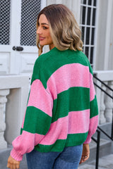 Striped Color Knit Cardigan | Dress In Beauty