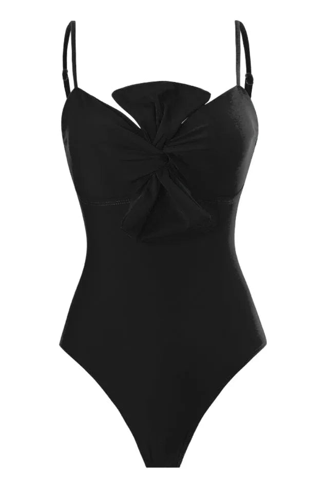 3D Bow Tie Swimsuit & Skirt Set - TEVQA
