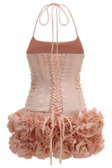 Arifah Floral Halter Neck Corset Skirt Set | Dress In Beauty