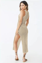 Knitted Maxi Beach Cover Up Dress - View 20 | TEVQA