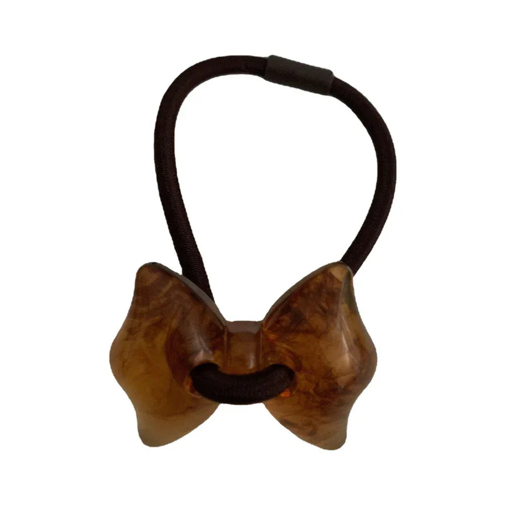 Amber bow-shaped hair tie Main image
