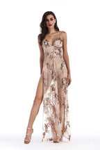 Sequin Split Maxi Dress - View 12 | TEVQA