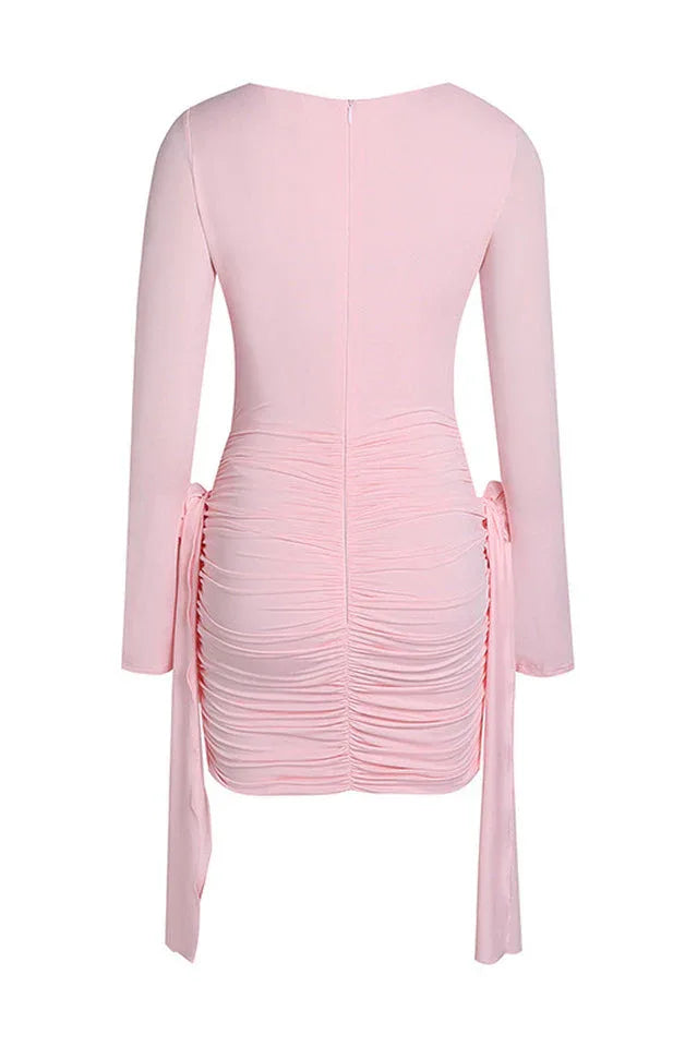 Amelia Blush Mini Dress - TEVQA