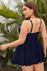 Plus Mesh Insert Ruffle Bikini Swimsuit | Dress In Beauty