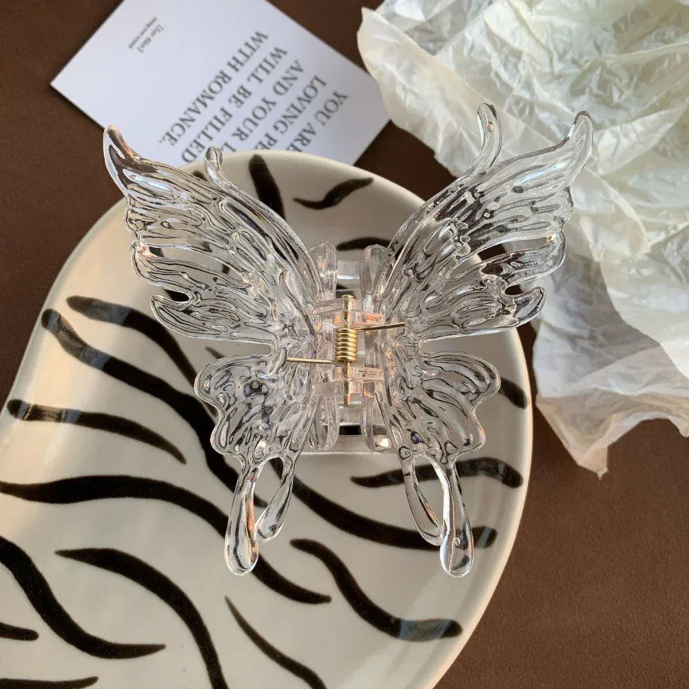 Large 4 Inch Ethereal Butterfly Hair Claw - View 13 | TEVQA