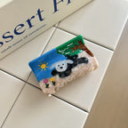 Whimsical Dog Storybook Acetate Hair Claw Clip - 3.3 Inch Scenic Accessory - TEVQA