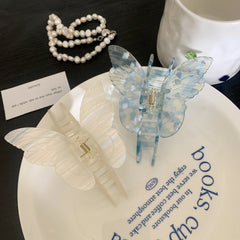 Ethereal Butterfly Acetate Hair Claw Clip - 4 Inch Fairycore Wing Clip