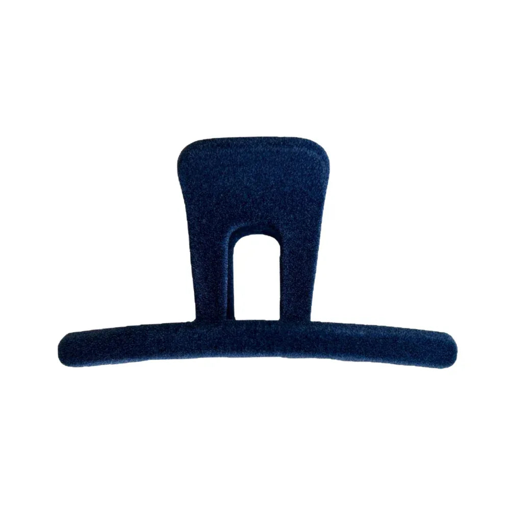 Velvet Touch Rectangular Hair Claw Clip - 4.1 Inch Minimalist Autumn Accessory - TEVQA Main image