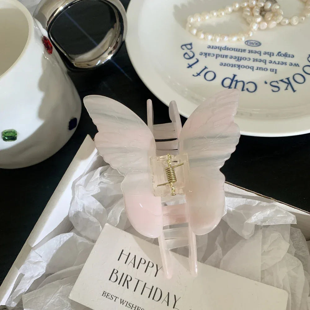 Ethereal Butterfly Acetate Hair Claw Clip - View 6 | TEVQA