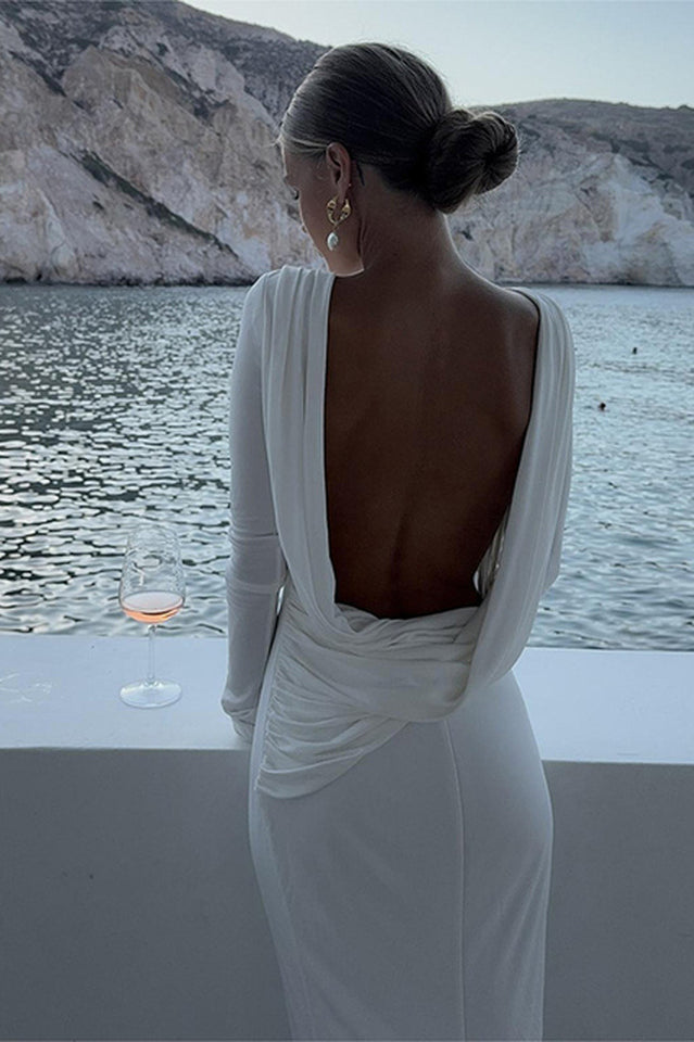 Quintina Plunging Back Maxi Dress