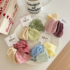Wide Crinkled Fabric Scrunchie - Gentle Snag-Free Hair Tie - TEVQA