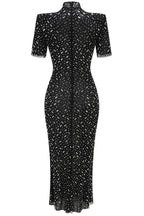 Sequined mesh midi dress - View 7 | TEVQA