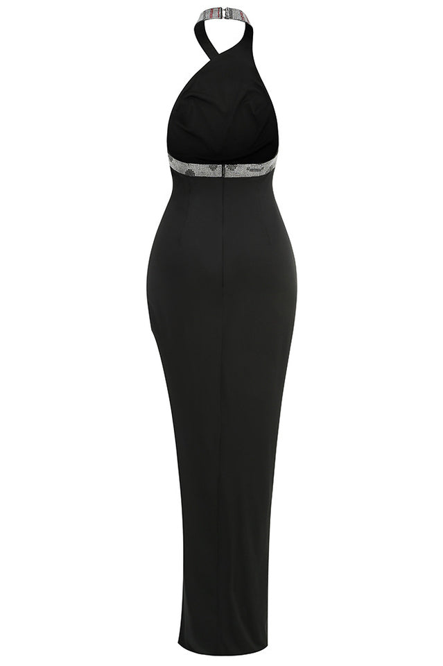 Halter Backless Crystal Gown | Dress In Beauty