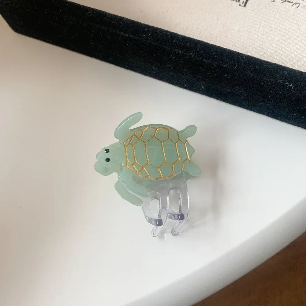 Sea Turtle Acetate Hair Claw Clip - View 15 | TEVQA
