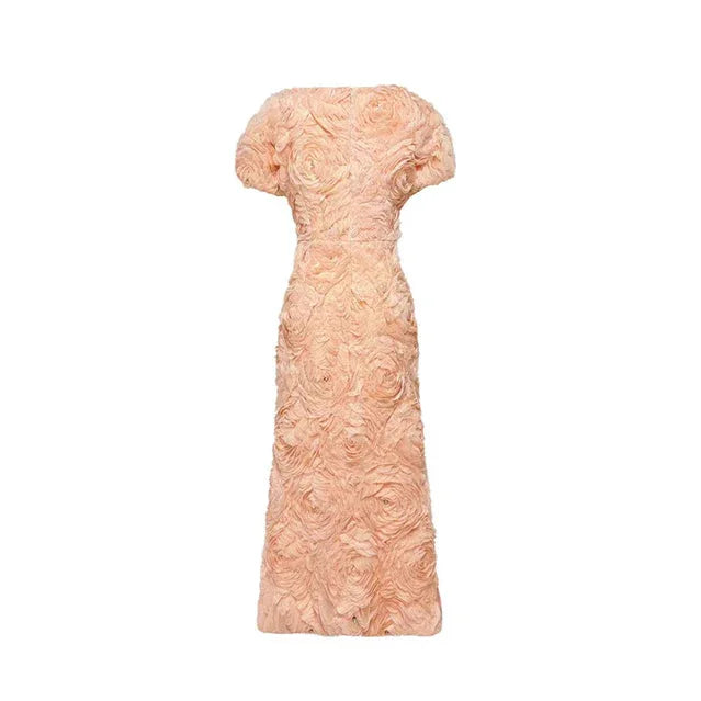 Floral Applique Midi Dress - View 7 | TEVQA