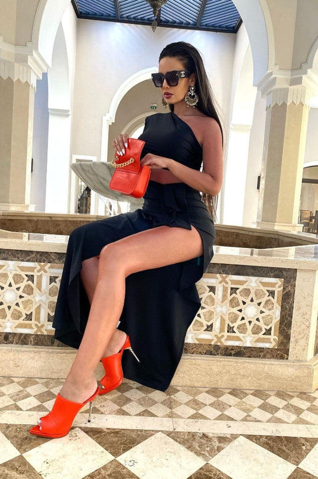 Gathered Single Shoulder Dress | Dress In Beauty