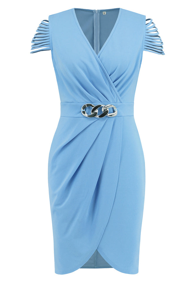 Gaia Elegant Dress With V-Neck | Dress In Beauty