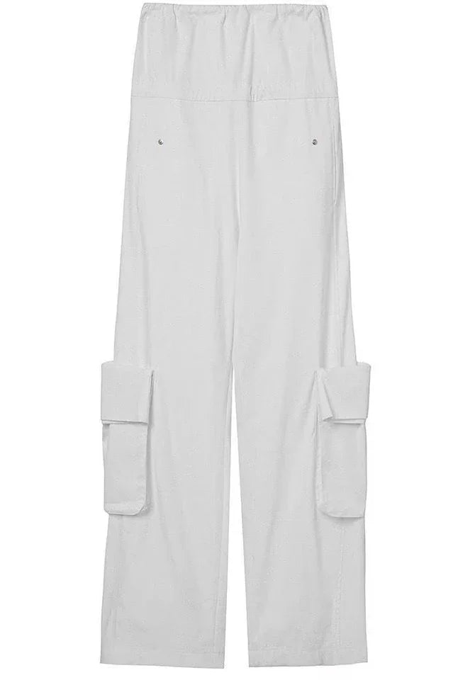 Rolled Waist Cargo Pants - View 17 | TEVQA