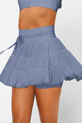 High Waist Plain Mesh Skort | Dress In Beauty