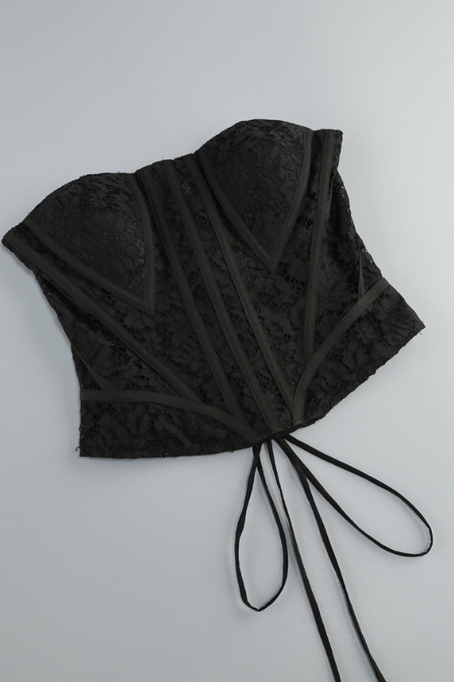 Strapless Lace Corset A Line Dress | Dress In Beauty