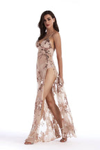 Sequin Split Maxi Dress - View 15 | TEVQA
