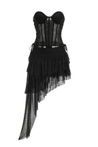 Corset top and asymmetrical ruffled skirt set - View 6 | TEVQA