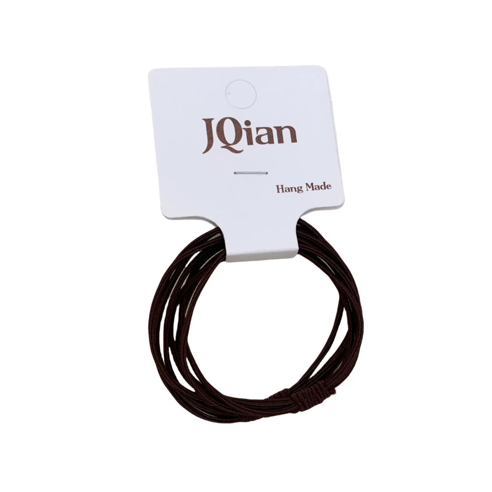 2-Pack Thin Seamless Hair Elastics - Snag-Free Strong Hold