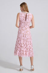 Ariana Floral Lace Sleeveless Midi Dress | Dress In Beauty