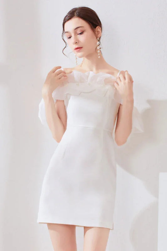 Tori Off Shoulder Mini Dress - TEVQA