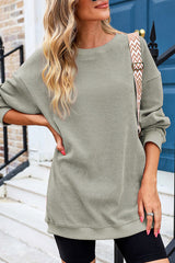 Round Neck Dropped Shoulder Sweatshirt | Dress In Beauty