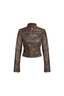 Faux leather moto jacket - View 17 | TEVQA