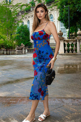 Julie Floral Velvet Burnout Backless Midi Dress | Dress In Beauty