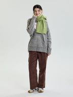 Y2K Star Accent Ribbed Knit Scarf - TEVQA