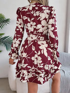 Floral Tie-Front Mini Dress - View 7 | TEVQA