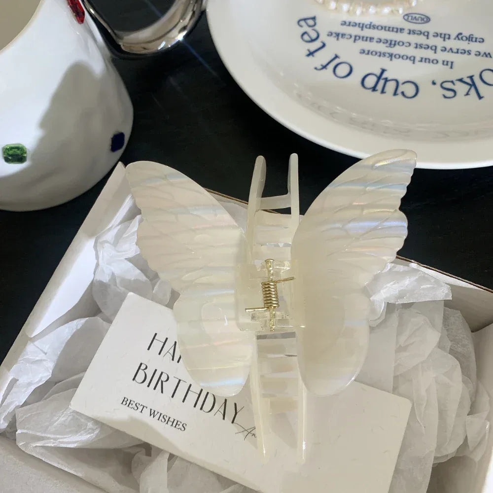 Ethereal Butterfly Acetate Hair Claw Clip - View 9 | TEVQA