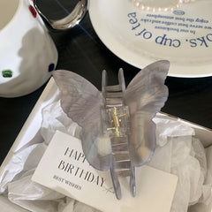 Ethereal Butterfly Acetate Hair Claw Clip - 4 Inch Fairycore Wing Clip