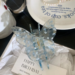 Ethereal Butterfly Acetate Hair Claw Clip - 4 Inch Fairycore Wing Clip