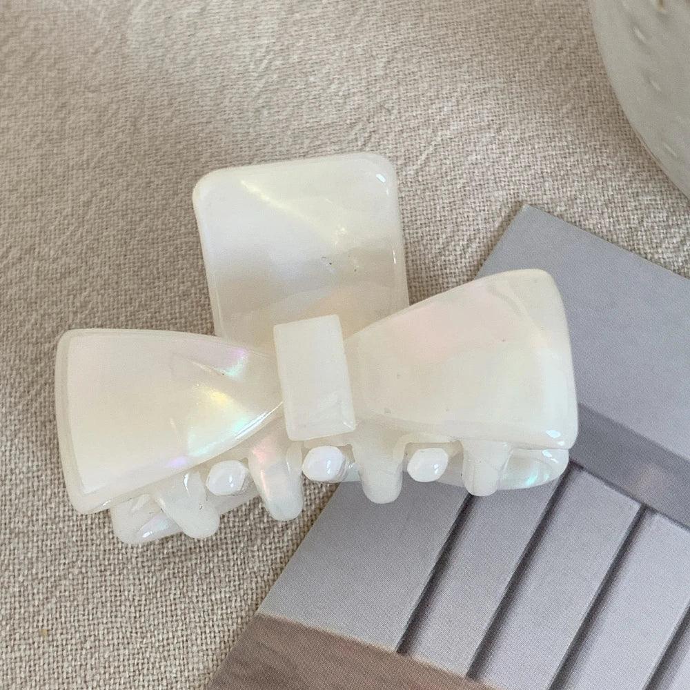 Small Acetate Bow Hair Clip - View 10 | TEVQA