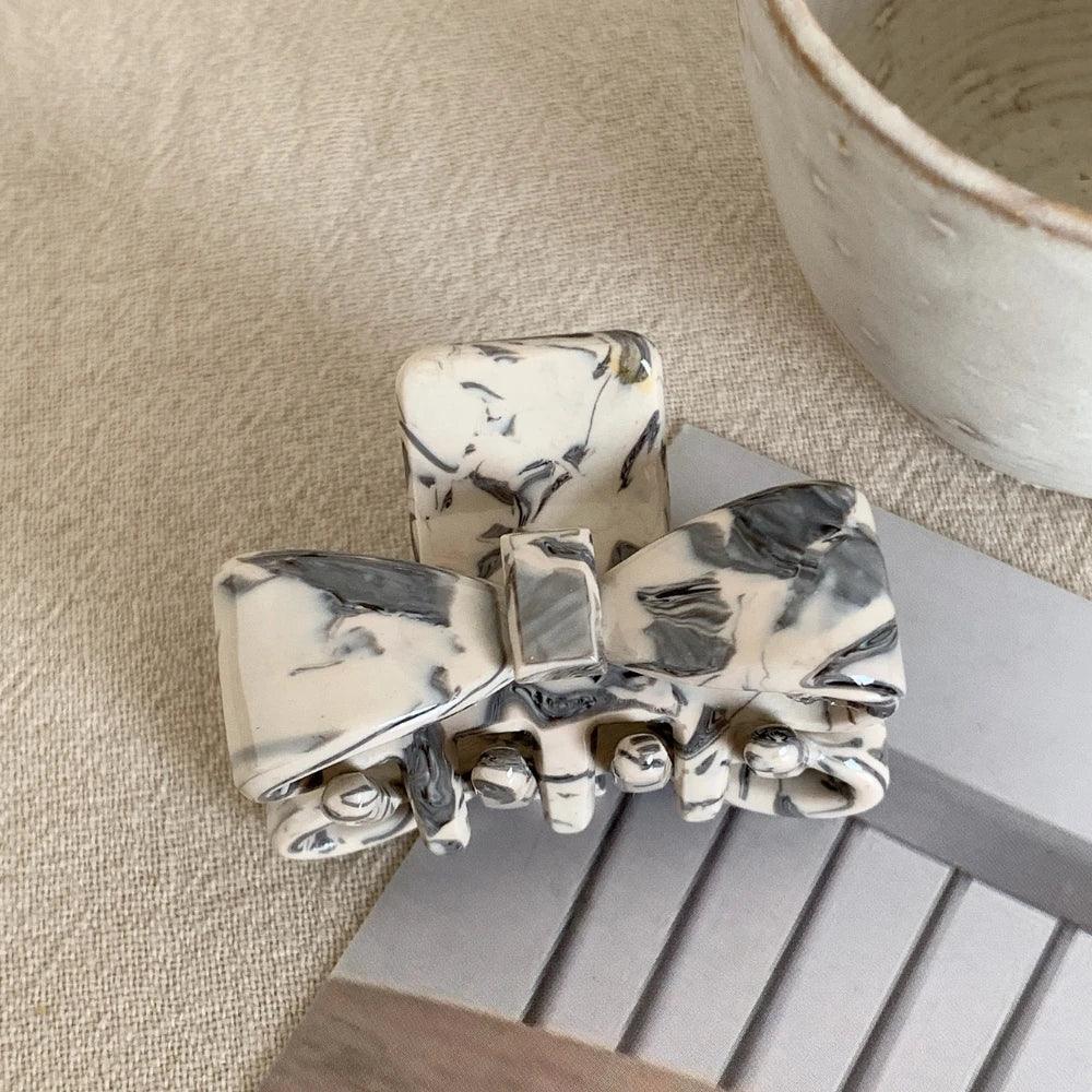 Small Acetate Bow Hair Clip - View 8 | TEVQA