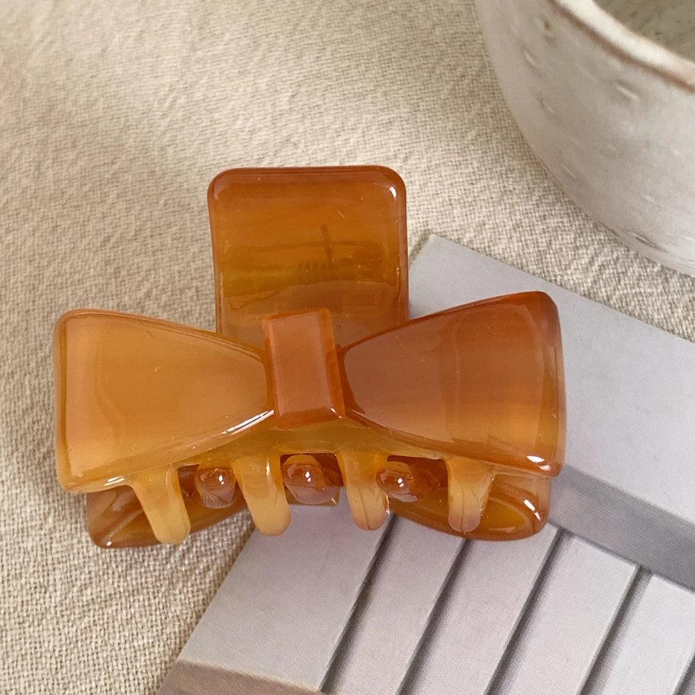 Small Acetate Bow Hair Clip - View 6 | TEVQA