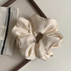 Oversized Pearl Satin Scrunchie - View 7 | TEVQA