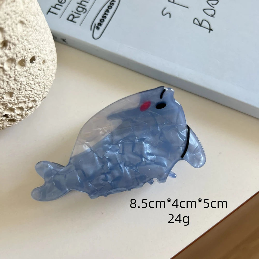 Deep Sea Acetate Hair Claw Clip - 4 Inch Ocean Animal Collection