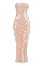Embellished Strapless Gown - View 6 | TEVQA