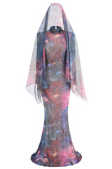 Sparkly Rhinestones Dress With Scarf | Dress In Beauty