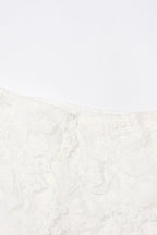 White lace button-down shirt and flared pants set - View 7 | TEVQA
