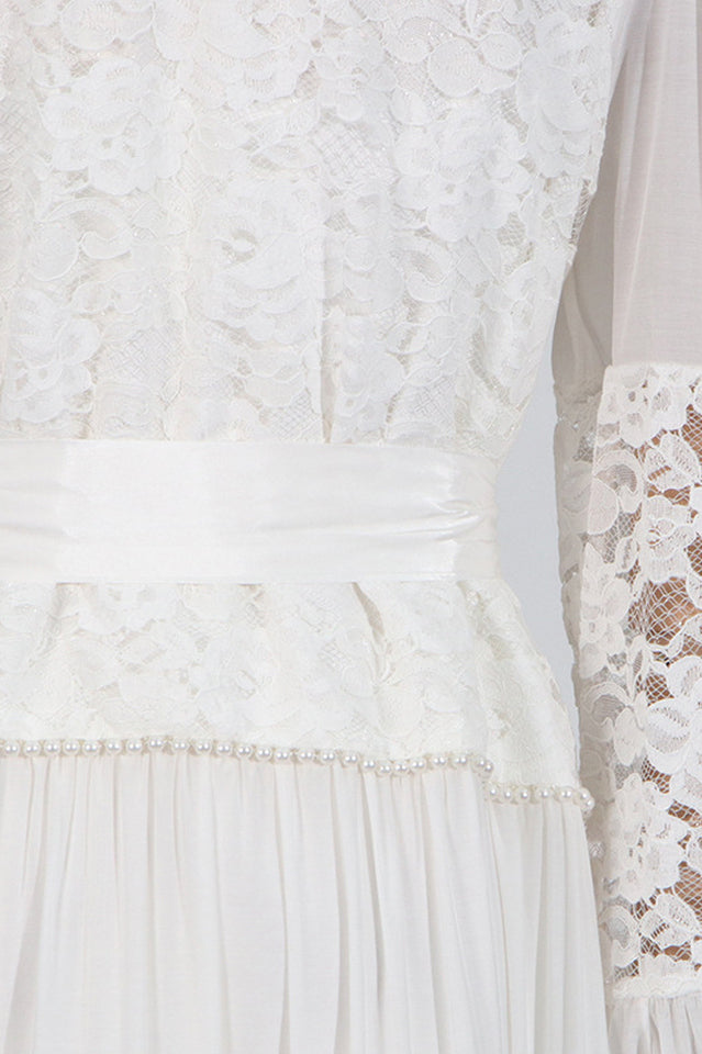 Quenna Lace Panel Midi Dress | Dress In Beauty