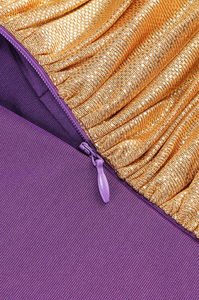 One Sleeve Purple Mini Dress | Dress In Beauty